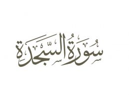 سوره سجده - تدبر در قرآن کریم